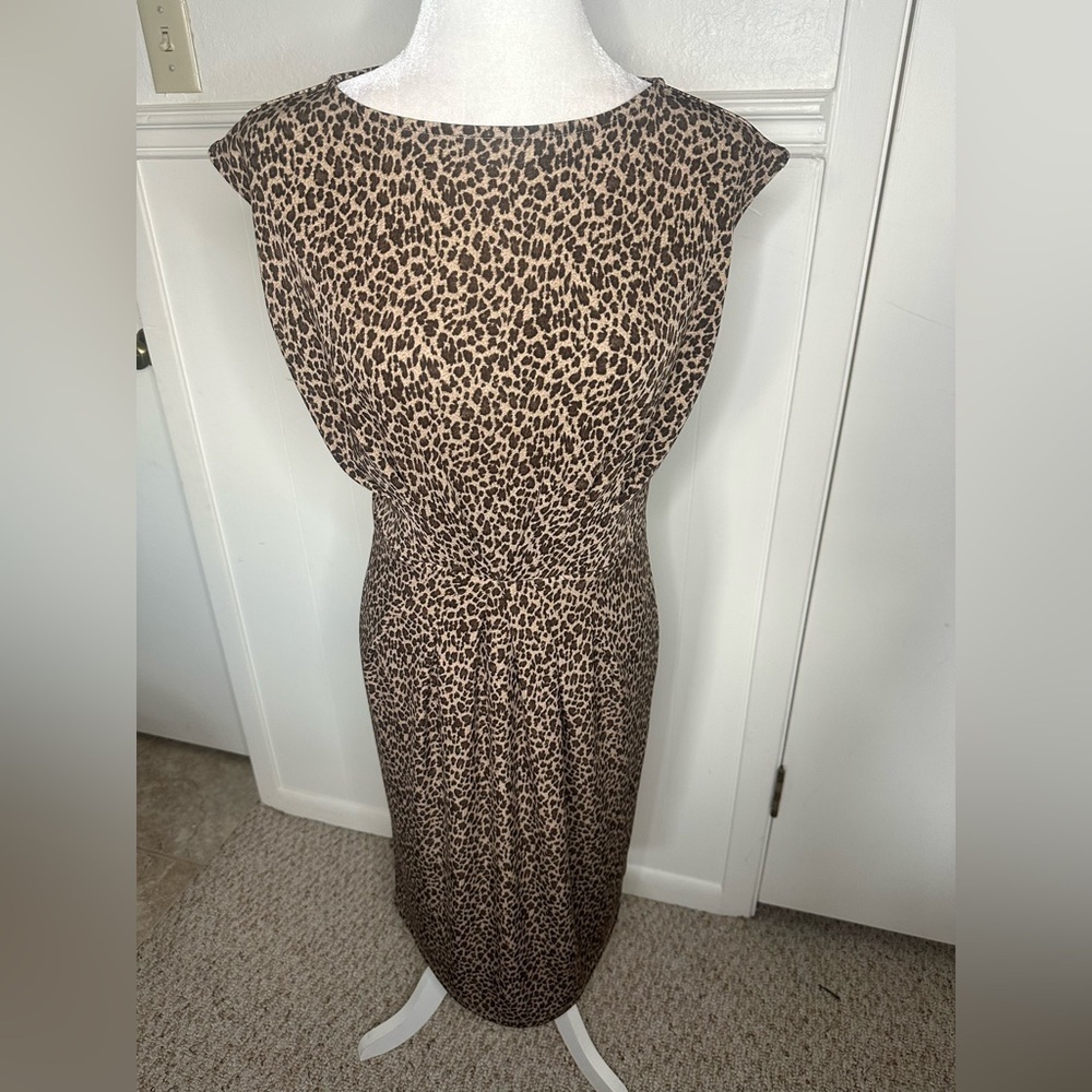 Talbots Leopard Print Sleeveless Dress size S